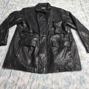 Size 3XL Tall Men's Leather Peacoat Buttery Soft